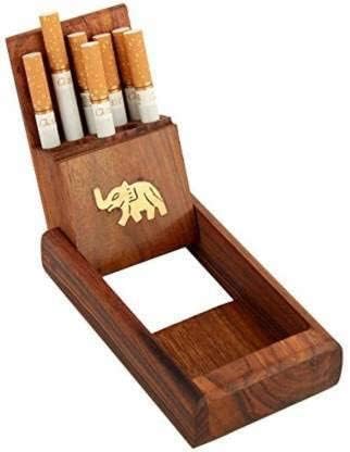 Wooden Cigarette Box - Surprise & Delight Magic Wooden Dispenser (Classic) Brown Sheesham Wood - 3x 1 x 4.5 inches - Open and Close by Hand-image-9
