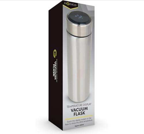 InGenious Stainless Steel Vacuum Flask with Temperature Monitor Digital Display