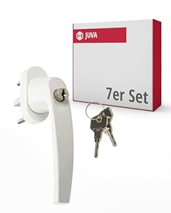 Juva Fenstergriff 7er Set Weiß abschließbar