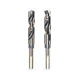 QUARKZMAN Hss-Tin Bohrer Set, 15mm/16mm Metallbohrer Set Profi, Titan-Nitrid Beschichtet, HSS 4341, Metall Bohrerset Hss-G Tin für Edelstahllegierung Kupfer, 2 Stück