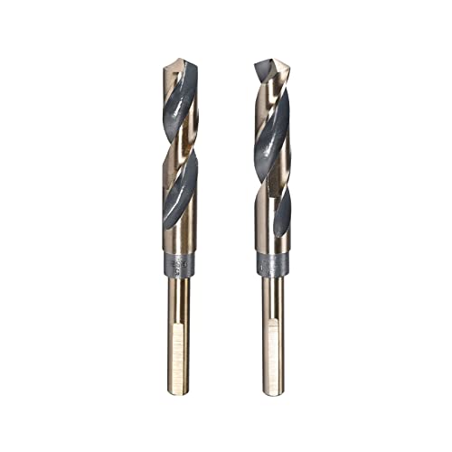 QUARKZMAN Hss-Tin Bohrer Set, 15mm/16mm Metallbohrer Set Profi, Titan-Nitrid Beschichtet, HSS 4341, Metall Bohrerset Hss-G Tin für Edelstahllegierung Kupfer, 2 Stück