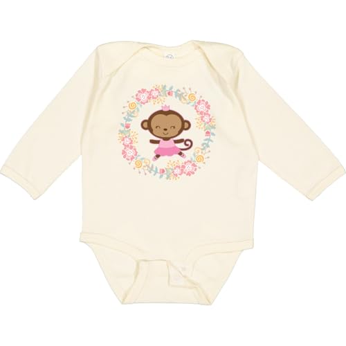 inktastic Ballerina Dance Wreath Girls Long Sleeve Creeper