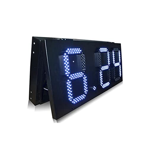 Cronómetro portátil para gimnasio, panel LED impermeable de 12 pulgadas, formato 8.88, color blanco, señal digital para precios de gasolina al aire libre (cuenta regresiva de 3 dígitos) miniatura 2