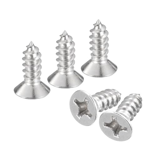 HSYTEK Tornillos de cabeza plana Phillips de acero inoxidable M2 x 4 304, 15 unidades, Herrajes para Muebles, Conectores de Muebles, Tornillos de Fijación, Tornillos de Conexión, Tornillos Pequeños