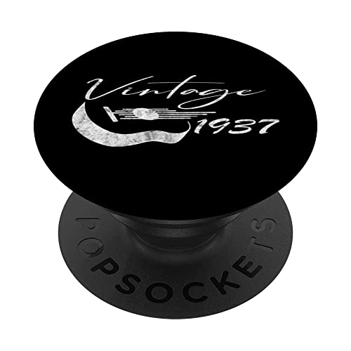 Guitarra vintage nacida en 1937, fiesta de cumpleaños PopSockets PopGrip Intercambiable