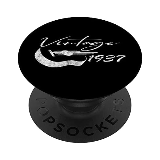 Guitarra vintage nacida en 1937, fiesta de cumpleaños PopSockets PopGrip Intercambiable