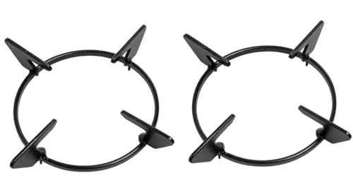 Image of Heavy Duty Pan Support Ring for Glass Top Gas Stoves | Durable Metal Frame | Size 15 x 15 x 5 cm | Pack of 2