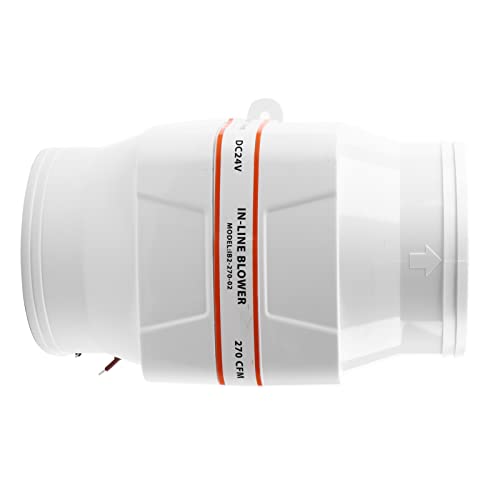 4inches in Line Bilge DC Air Blower Mute Strong Engine Ventilation Fan for Yacht RV (24V)