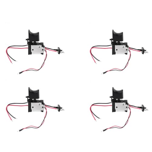 Gotoger 4 x DC7.2-24V taladro eléctrico interruptor batería taladro destornillador regulador de velocidad disparador luz herramientas piezas para