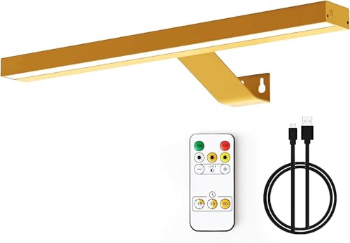 Image of MIOBLUE Wireless Picture Lights with Remote - Rechargeable Battery Art Display Light - 16 inch Full Metal Accent Light for Paintings