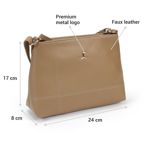 Image of Mochi Women Casual PU Soft Body Zipper closure Solid Sling Bag