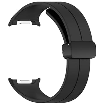 Pulseira Silicone Fecho Magnetico Preto LTimports para Galaxy Watch 8 Classic 46mm e Galaxy Watch8 44mm/40mm (LT-Preto)