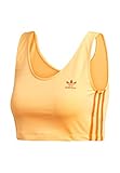 adidas t shirt bauchfrei weiß Kleines Logo auf der Front adidas Damen Crop Tanktop, Flash Orange, 36