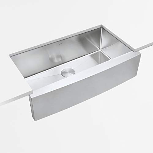 Zuhne Stainless Steel Farmhouse Kitchen Sink (36-Inch Apron Front, 16-Gauge Single Bowl) #TOP4