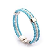 PINKING ワールドカップ 国旗ブレスレット レザー フラッグ 編みリストバンド 男女兼用 ジュエリー (アルゼンチン)