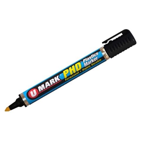 U-Mark PHD Plastics Marker Black 12 Pack Cover