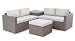 Produktbild diVolio Polyrattan Sitzgruppe Sondrio - Gartenmöbel-Set für Garten, Balkon und Terrasse mit Sofa, Tisch & Hocker - Lounge Set in Rattan-Optik