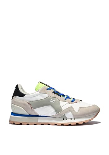 D.Franklin Zapatillas Deportivas Vibla Blanco/Azul - Zapatillas de Vestir para Hombre - Moda Casual - Talla (41)