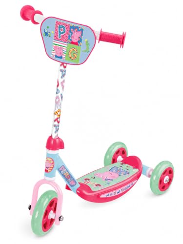 Patinete Infantil 3 Ruedas Peppa Pig, Turquesa, Fucsia, Morado