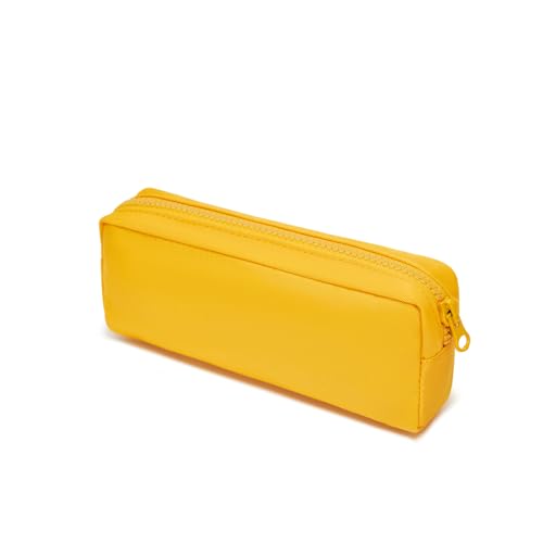 Image of Color Pencil Case Simple Oxford Fabric Bag for Student Lightweight Design (Yellow,Oxford Fabric)