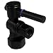 Westbrass R105BL-62 Angle Stop, 5/8 in. OD x 3/8 in. OD-1/4-Turn Lever Handle, Matte Black