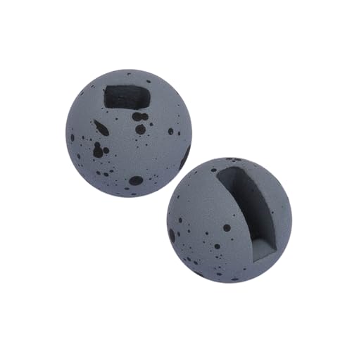 Temorah 35 Colors 2.0-6.4mm Slotted Tungsten Beads for Fly Tying (Mottled Matte Grey, 2.3mm(3/32'') 50PCS)