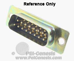ITT CANNON, DAMG-15P-J-K87, D-Sub Plug - Male Pins - 15 Position - 2 Rows - 2 (DA A) Shell Size - 7.5A - Mating Side Female Screwlock (4-40) - Solder Termin. - Panel Mount RA. (1 Item/s)