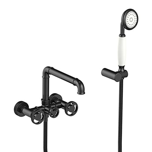 Robinet de baignoire avec douchette et double commande pour jet fluide