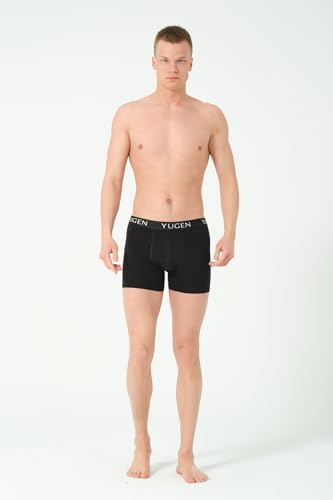 YUGEN Men's Cotton Boxer Briefs Boxers for Men Soft and Breathable Cotton Underwear Moisture Wicking Every Day2