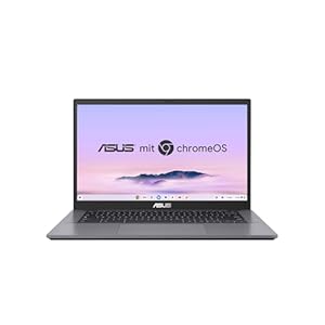 ASUS Chromebook Plus CX34 Laptop | 14" Full-HD 16:9 IPS Display | Intel Core i3-1215U | 8 GB RAM | 128GB UFS | Intel UHD Graphics | ChromeOS | QWERTZ Tastatur | Rocky Grey