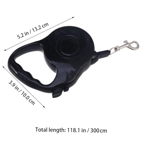 SUPVOX Telescopic Traction Rope for Dogs and Cats Automatic Retractable Pet Leash with Lock Braking System for Pets Black