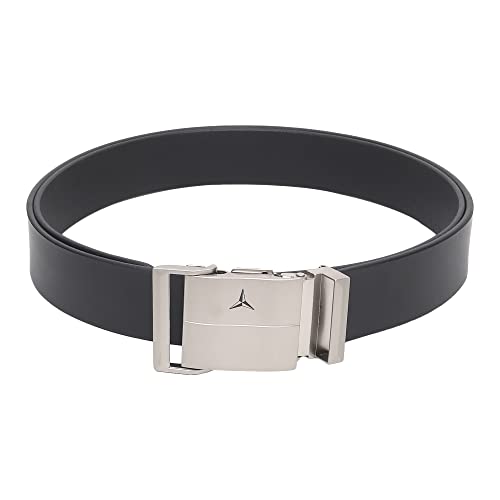 Image of Men's Formal Genuine Leather Auto-lock Adjustable Belt (JAFA-42-BL)