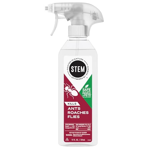 Image of Stem Kills Ants, Roaches And Flies: Plant-Based Active Ingredient Bug Spray, Botanical Insecticide For Indoor And Outdoor Use; 12 fl oz (Pack Of 3)