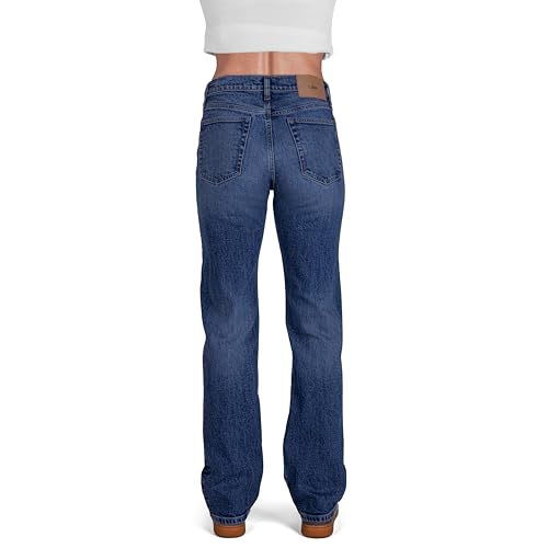 Women's Mid Rise Regular Straight Jeans Classic Pants3