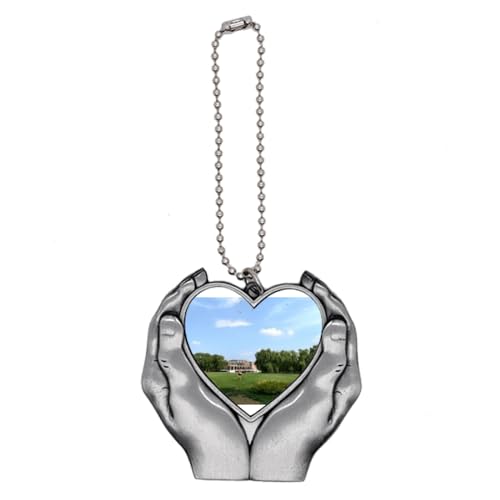 DIYthinker Green ing Park Photography Car Keychain Heart Pendant Ornament Charm