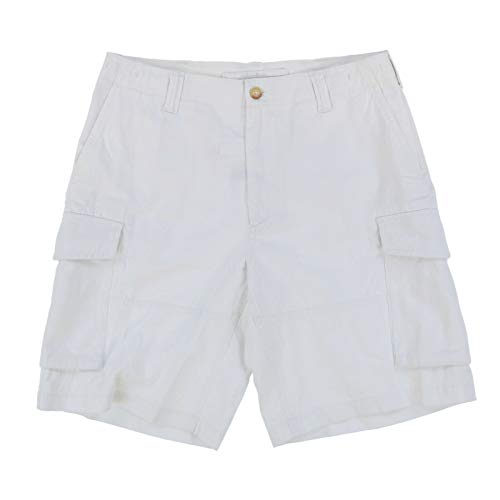 Polo Ralph Lauren Mens Relaxed Fit Cargo Shorts (30, White