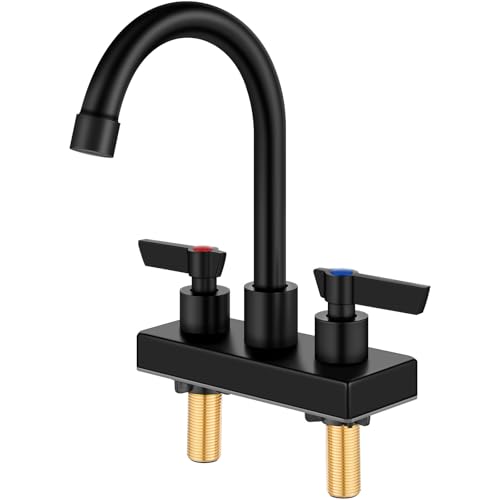 Bar Sink Faucet 4-Inch Centerset 8.3-Inch-High Spout Matte Black
