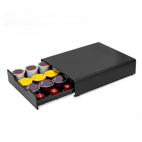 Coffee machine capsule holder, Soporte de acero inoxidable for 20 cápsulas de café, compatible con la base de la máquina Nespresso K-Cup.,for daily use