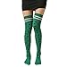 Generic Irish St. Middle Stripe Damen Schlauchsocken Mädchen Festliche Mode Strümpfe Socken Socken Ohne Zehen