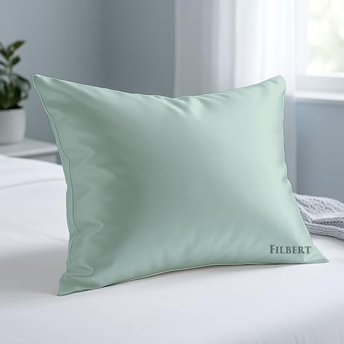 Image of Filbert Premium Satin Pillow Covers | Silky Satin Nights Where Comfort Meets Glamour | Best Gifting Collection - 18 inchx28 inch Inch - Apple Green