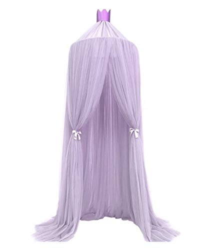 Willlly Canopy Nursery Bed Canopy Mosquitera Chic Casual Cuna Cuddle Romántico Y Rincón De Lectura con Cama con Dosel para Una Habitación Infantil (Azul) (Color : Lila, Size : Size)