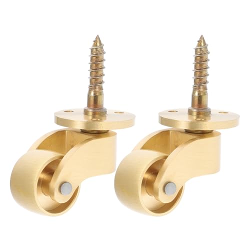 2 Pcs Furniture Swivel Casters Heavy Duty Caster Industrial Wheels Furniture Sofa Furniture Legs Casters Copper Furniture Wheels
