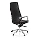 hjh OFFICE 600983 Eleganter Chefsessel Velvet Kunstleder Schwarz Bürosessel mit hoher Rückenlehne