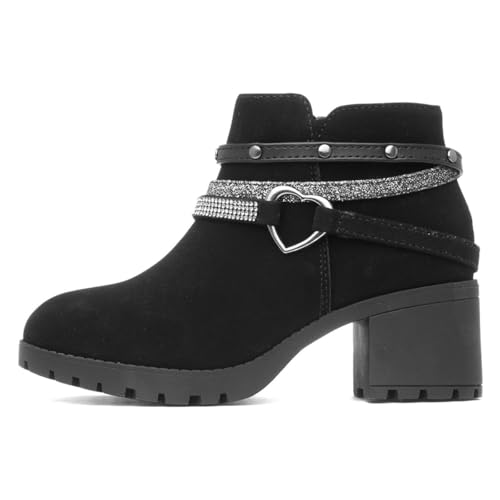 Lilley Girls Black Heeled Ankle Boot - Size 4 UK - Black