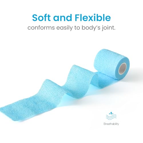 Image of WePet Pet Wrap, Self-Adhesive, Only Sticks to Itself, Non-Woven Tape for Dog Legs, Paws, Wounds, First Aid Cohesive Gauze for Horse, Cat, Bird, Animal, 6 Rolls, 2 Inch, Solid Color B