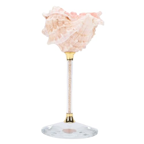 Copa de vino de concha elegante centro de mesa y taza de caracola para bebidas 5