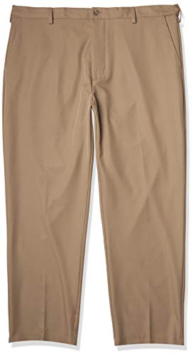 Van Heusen Men's Big & Tall Big and Tall Flat Front Straight Fit Solid Dress Pant, Khaki, 44W x 29L