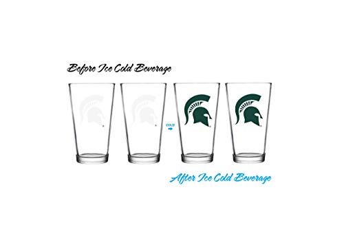 Color Changing! Ncaa Thermoc Logo Pint Glass (Michigan State Spartans) #TOP4