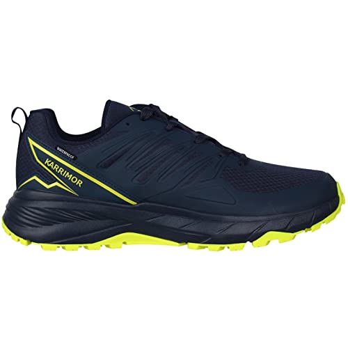 Karrimor Mens Caracal Waterproof Runners Navy/Fluo 10 (45)