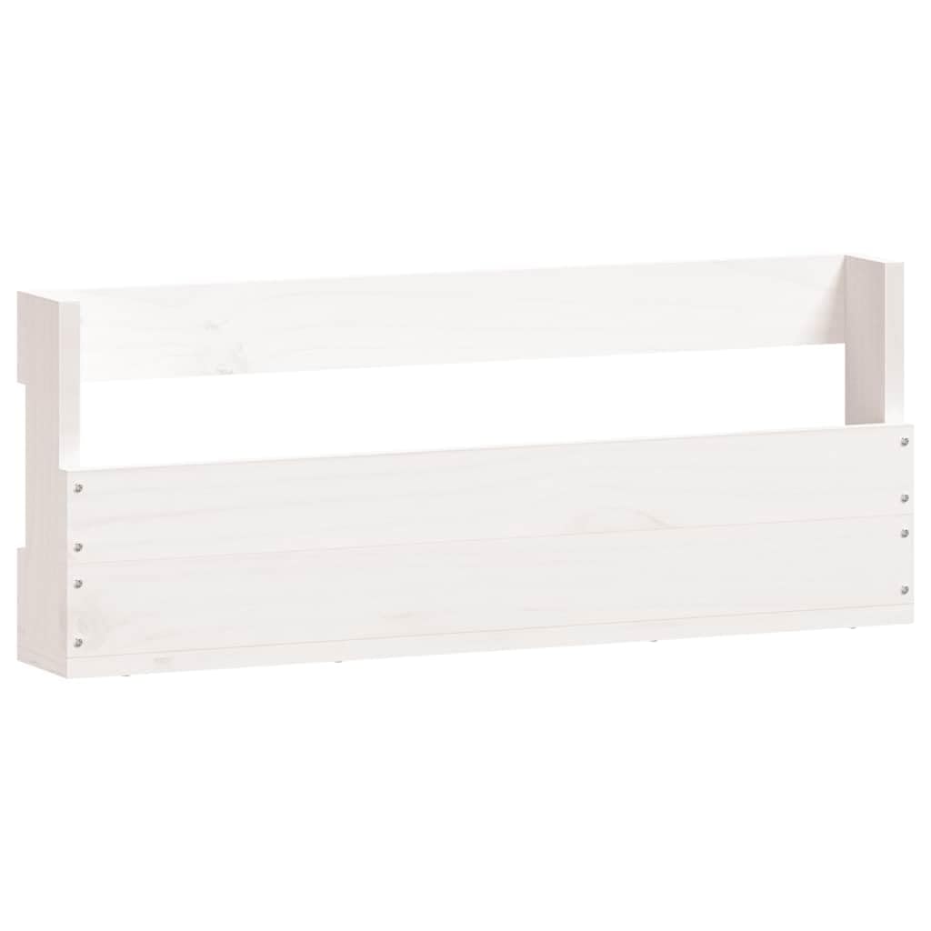 vidaXL Estantes de Zapatos de Pared 2 uds Madera Pino Blanco 59x9x23cm